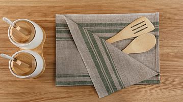 Askona Home Linen 50*70 см цвет полосы зеленые